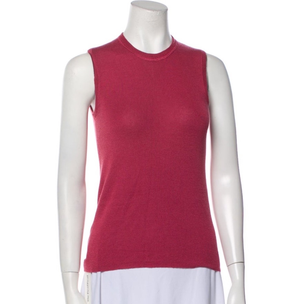 Prada Vintage 2000s Deep Pink Cashmere Blend Sweater Top M US 8 IT 44